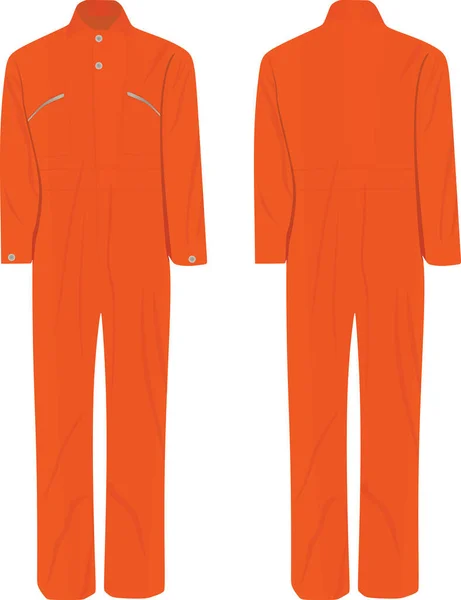 Uniforme Travail Orange Illustration Vectorielle — Image vectorielle