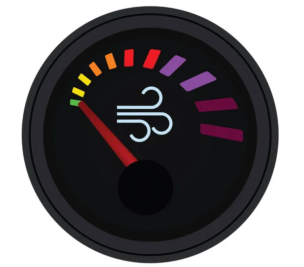 Air Quality Gauge Vector Illustration — Stock Vector