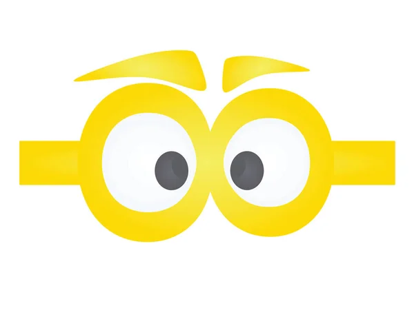 Lustige Gelbe Augenmaske Vektorillustration — Stockvektor