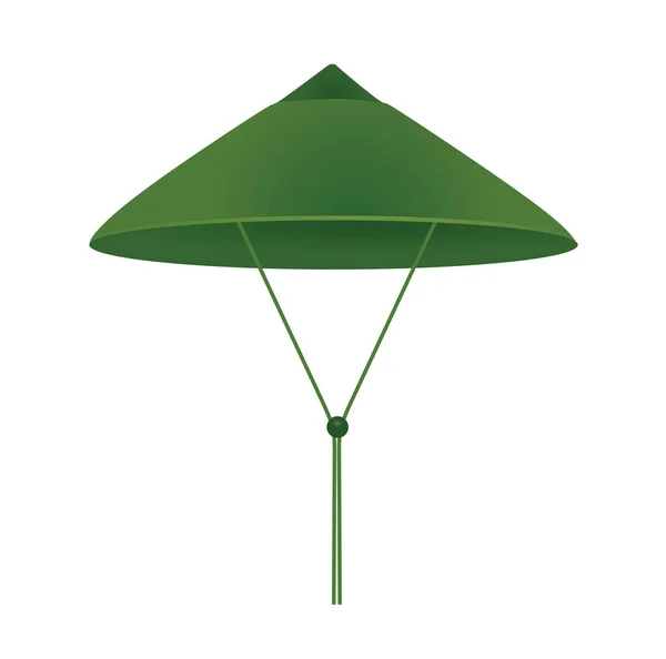 Cappello Verde Vietnamita Illustrazione Vettoriale — Vettoriale Stock