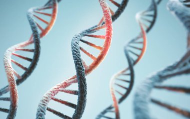 DNA molekülü ile biyokimya kavramı, Bilim için soyut yapı veya tıbbi arka plan.