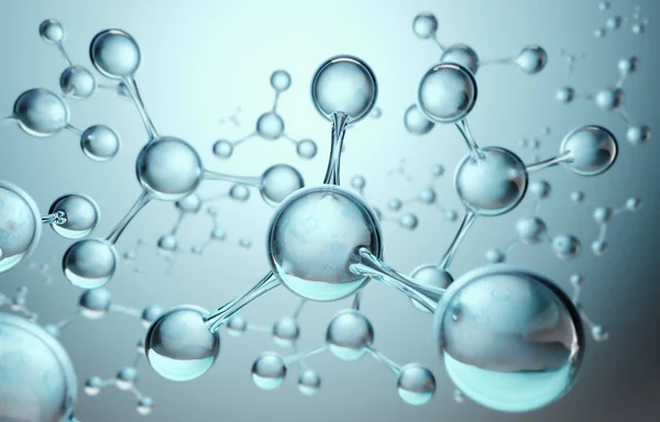 Molekül veya atomu olan bilim arkaplanı, Bilim veya tıbbi arkaplan için soyut yapı, 3d illüstrasyon.