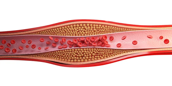 3d cellule di rendering di coagulo di sangue rosso . — Foto Stock