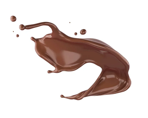 Cioccolato Cacao Schizzo Isolato Sfondo Bianco Rendering Includere Percorso Ritaglio — Foto Stock