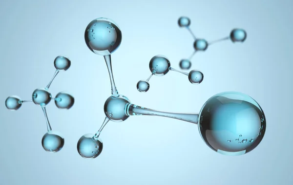Абстрактная модель молекулы стекла, наука или медицинское образование, 3d иллюстрация . — стоковое фото