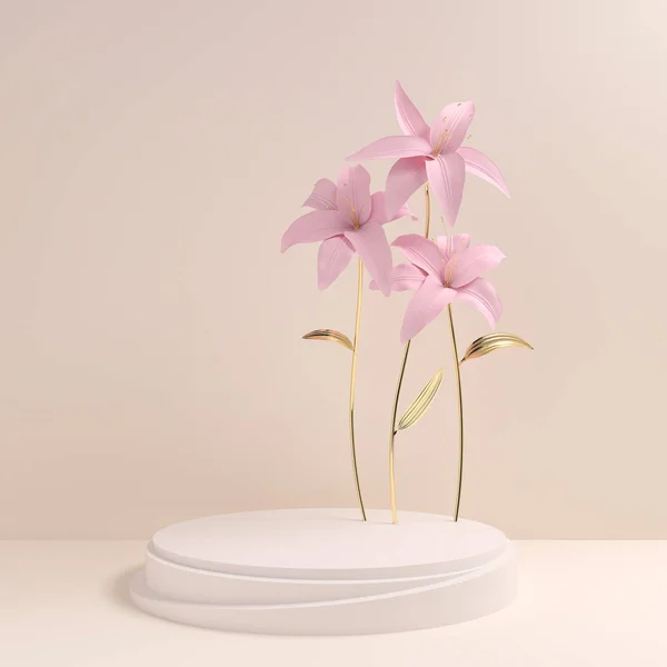 soyut pastel renk geometrik şekil arka plan, podyum ekran veya vitrin için modern minimalist mockup, 3d render.