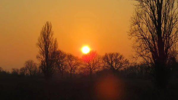Zachód Słońca Kolory Zachodu Słońca Letnim Świetle Jest Znacznie Bardziej — Zdjęcie stockowe