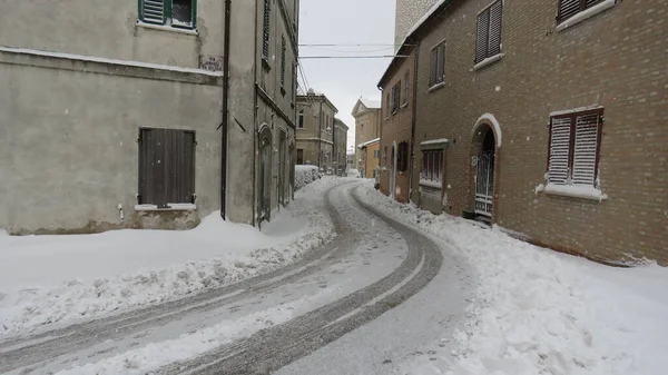 Grossa Nevicata Když Zimě Všechno Změní Jednu Barvu Krajina Změní — Stock fotografie