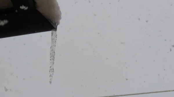 Nieve Hielo Invierno Van Mano Forman Detalles Muy Especiales — Foto de Stock