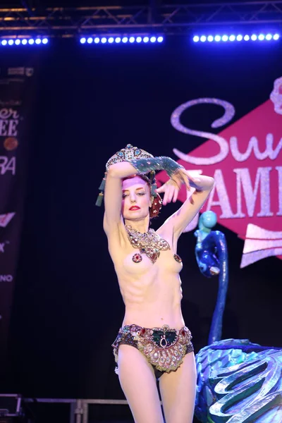 Burlesque, a vintage erotic dance that is still popular today for a very sensual and cheerful striptease