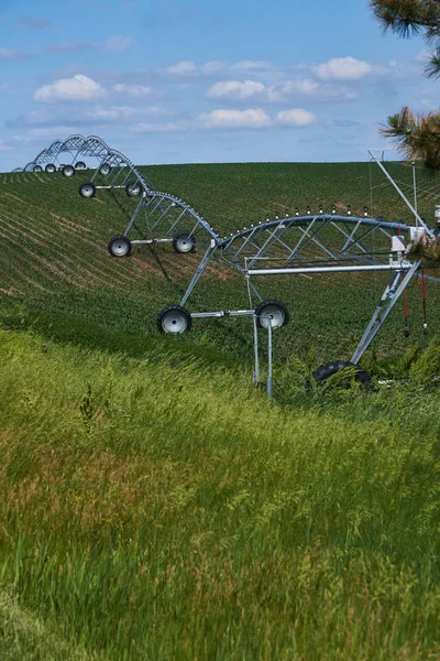 Center Pivots Customized Terrain Irrigate Pivots Can Measure Mile Length — Stock Photo, Image