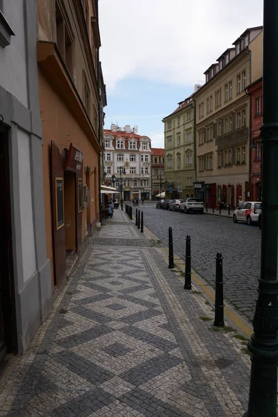 Coloridos Diseños Calles Empedradas Praga — Foto de Stock