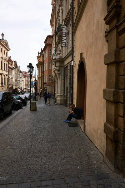 Restaurantes Livre Podem Ser Encontrados Toda Parte Centro Praga — Fotografia de Stock