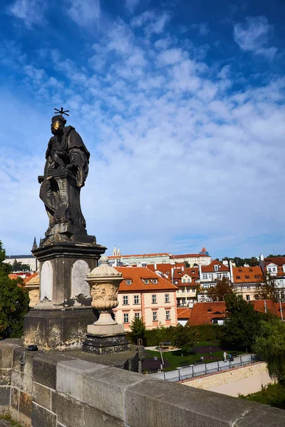 Charles Bridge Stone Gothic Bridge Connects Old Town Lesser Town — Stock Photo, Image