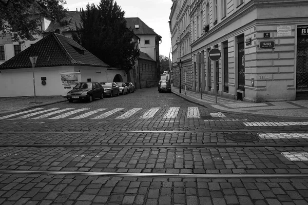 Grande intersecção em Praga — Fotografia de Stock