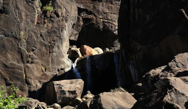 Parque Nacional Yosemite Bridalvell Água Cai Início Outono Meses — Fotografia de Stock