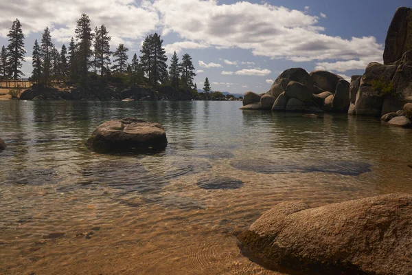 Água Cristalina Lago Tahoe Você Pode Ver Fundo — Fotografia de Stock