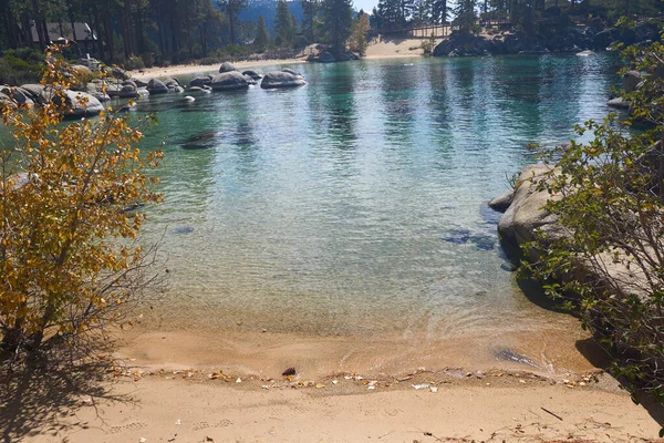 Fall Colors Sand Bars Lake Tahoe — Stock Photo, Image