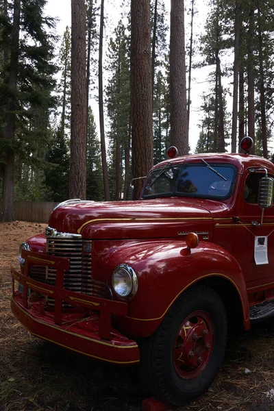 Вантажівка Vintage Fire Розміщена Лісі Озері Тахо — стокове фото