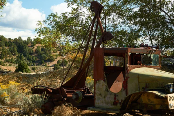 Ancien Camion Armée Converti Une Épave Pour Gérer Les Travaux — Photo