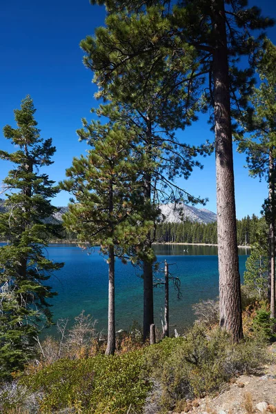 Landskap Sierra Nevada Bergen Med Sjö Förgrunden — Stockfoto