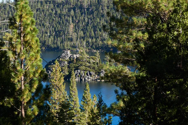 Maison Thé Sur Une Île Emerald Bay Dans Lac Tahoe — Photo