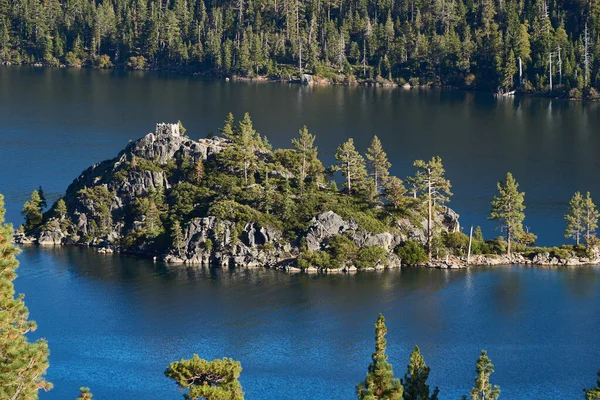 Casa Chá Uma Ilha Baía Esmeralda Lago Tahoe — Fotografia de Stock