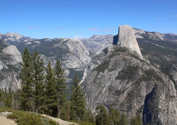 Glacier Point Ein Aussichtspunkt Mit Herrlichem Blick Auf Das Yosemite — Stockfoto