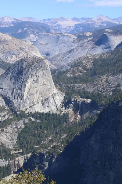 Buzul Noktası Yosemite Vadisi Half Dome Yosemite Şelaleleri Hakim Bir — Stok fotoğraf