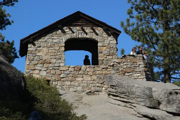 Parque Nacional Yosemite Vista Antigo Edifício Pedra — Fotografia de Stock