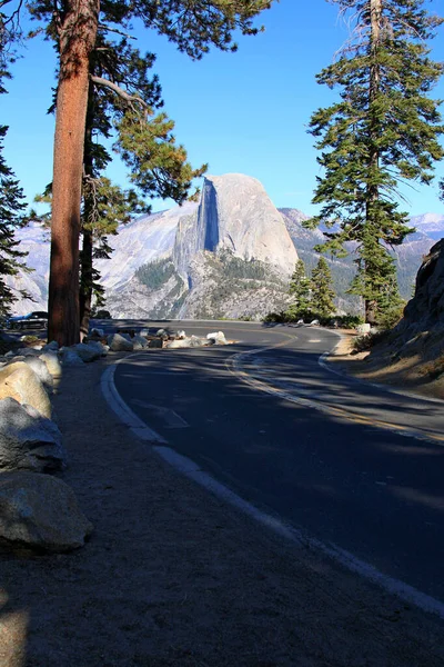 Glacier Point Overlook Commanding View Yosemite Valley Half Dome High — Stock Photo, Image