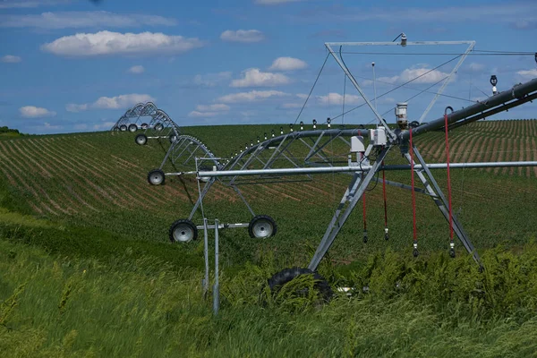 Center Pivots Customized Terrain Irrigate Pivots Can Measure Mile Length — Stock Photo, Image