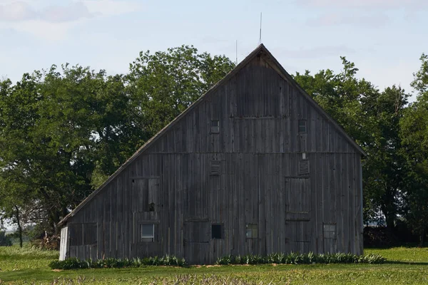 Houtschuren Verdwijnen Uit Ons Landschap Als Technologie Manier Waarop Boerderijen — Stockfoto