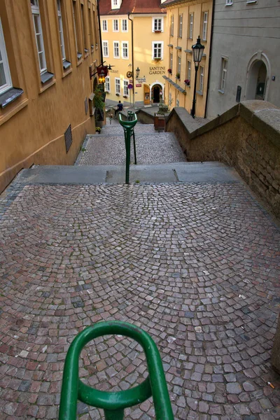 Scala Pietra Ripida Nel Centro Storico Praga — Foto Stock