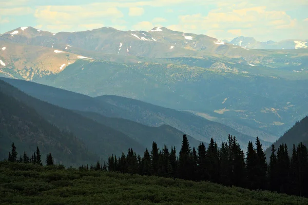 Prairie Montagne Par Temps Couvert Dans Les Montagnes Rocheuses Colorado — Photo