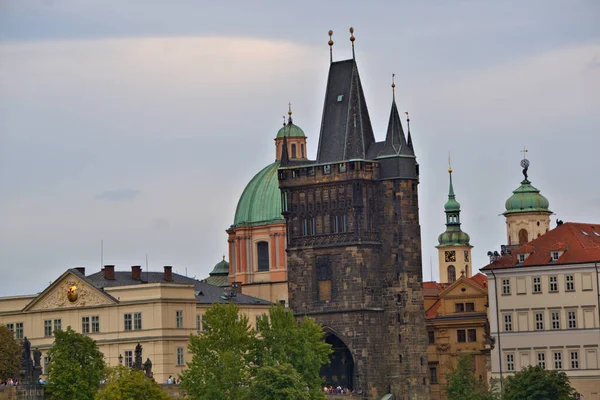 Powder Tower Praha Ble Påbegynt 1475 – stockfoto