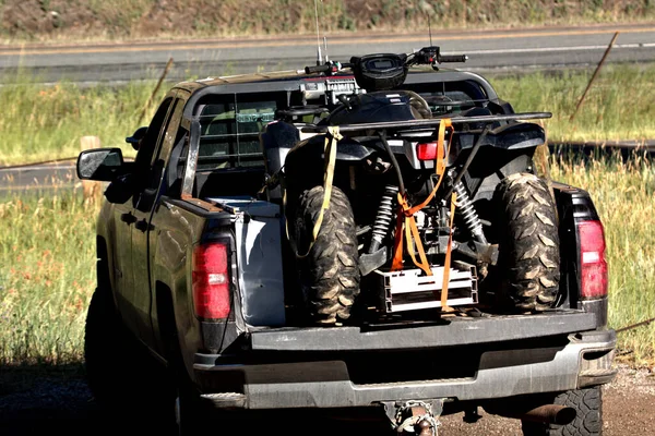 Colorado Game Warden Parked While Counting Big Horn Sheep Georgetown — Stock Photo, Image