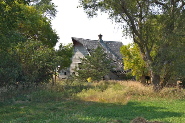 Prachtige Oude Houtschuur Een Verlaten Boerderij — Stockfoto