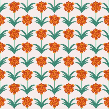 Sorunsuz dekoratif clivia vektör desen