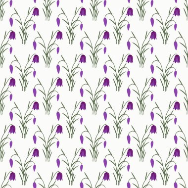 Dekoratif çiçeklerle kusursuz desen