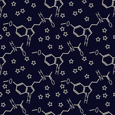 Dikişsiz melatonin ve yıldız desen