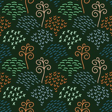 Soyut süslemeli kusursuz desen