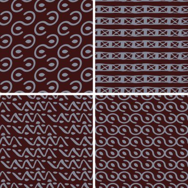 Soyut süslemeli kusursuz desenler