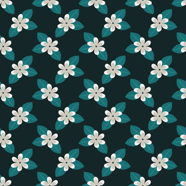 Seamless gardenia decorative plants pattern