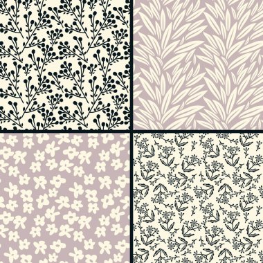 Dekoratif çiçeklerle Dikişsiz desen