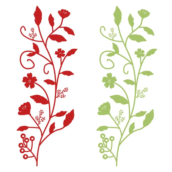 花の装飾的な分離ベクトル要素 — ストックベクタ