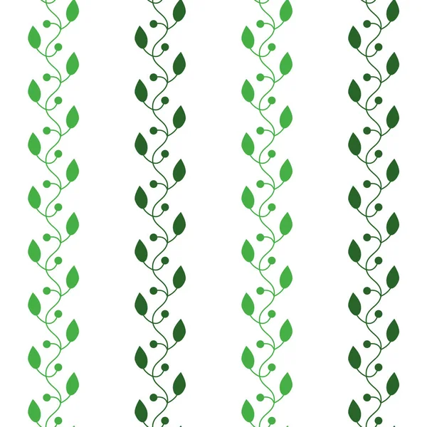 Motif Végétal Vert Vecteur Sans Couture — Image vectorielle