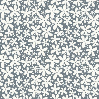 Dekoratif çiçeklerle kusursuz desen