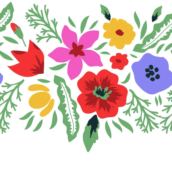 无缝装饰花卉框架背景 — 图库矢量图片