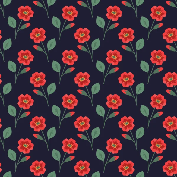 Naadloos bloemenpatroon — Stockvector